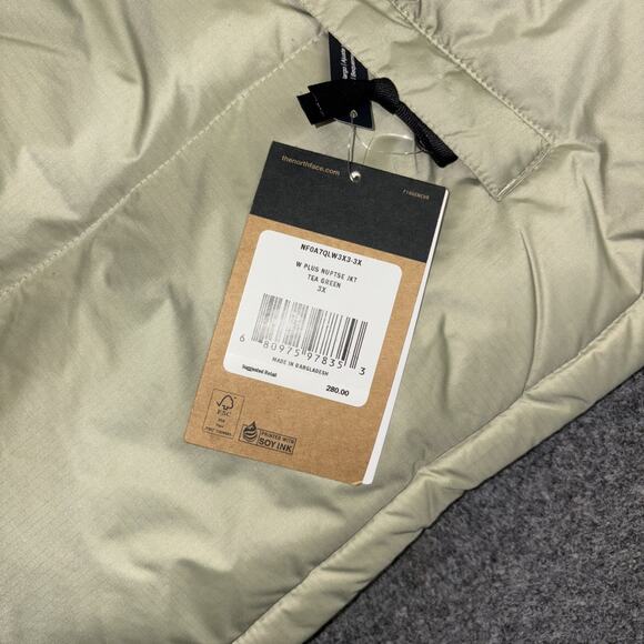 NWT The North Face Nuptse Puffer Jacket Women Plus Size 3X Tea Green $280 - Picture 2 of 7